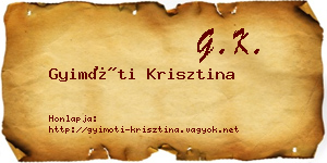 Gyimóti Krisztina névjegykártya