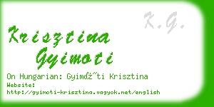 krisztina gyimoti business card